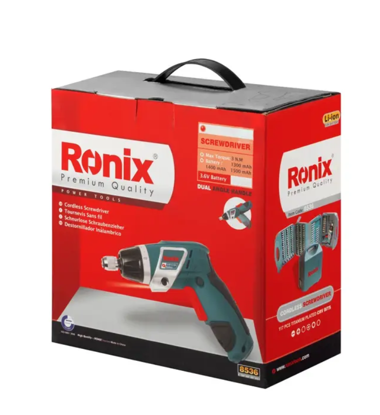 پیچ گوشتی شارژی تاشو 8536 رونیکس