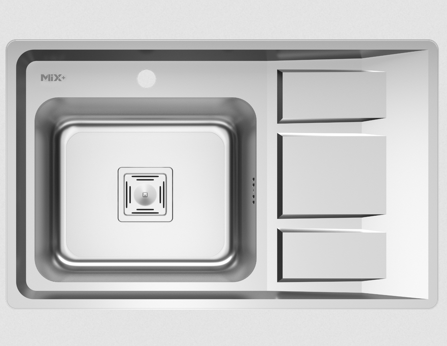 سینک توکار تک لگن میکس پلاس کد6042S45