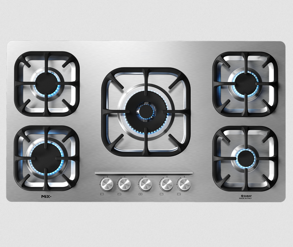 گاز 5شعله استیل کدS523F میکس پلاس