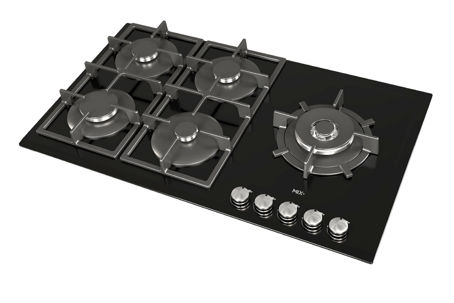 گاز 5شعله شیشه ای کدG514R میکس پلاس