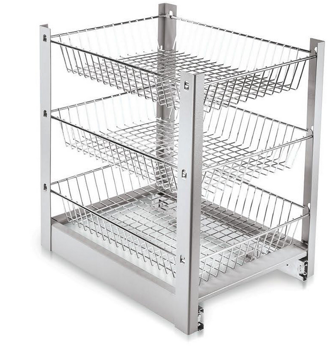 سبد سیب و پیاز کف ریل الومبر سه طبقه یونیت 30